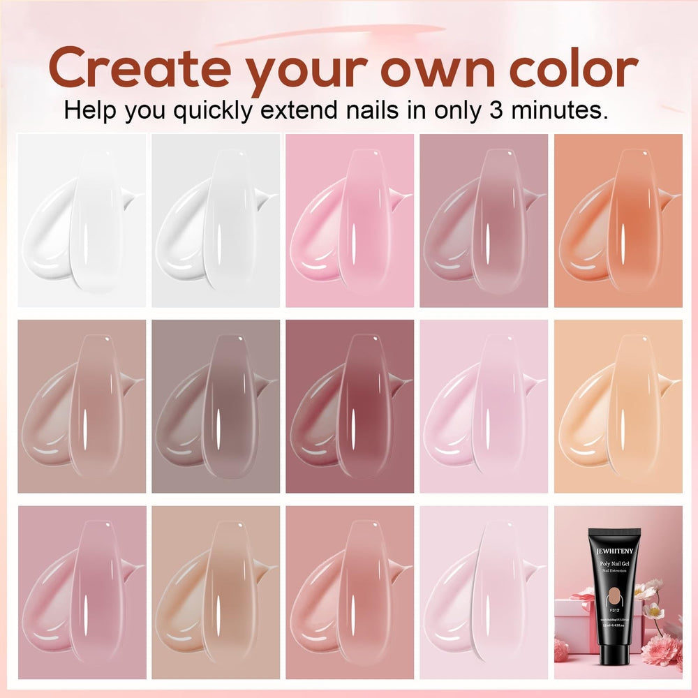 JEWHITENY base and top coats deliver durable, glossy adhesion for long-lasting nails.