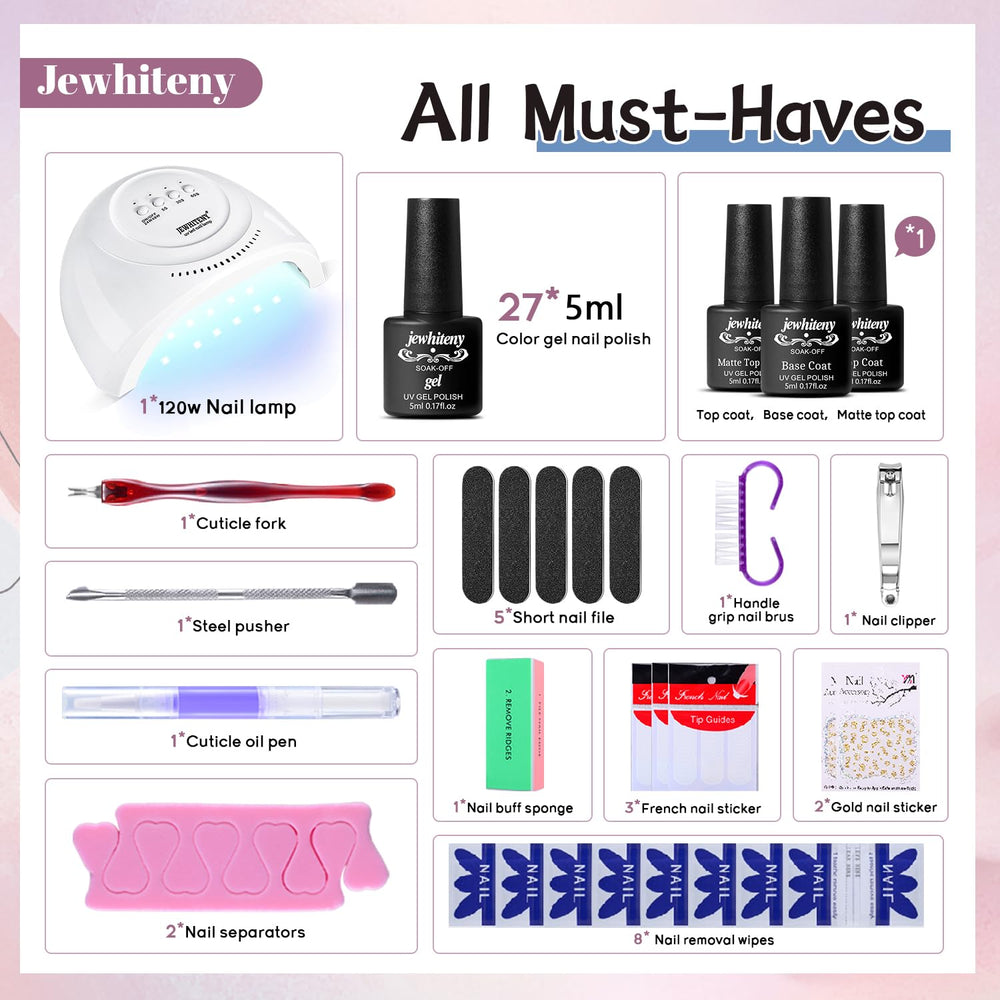 JEWHITENY base coat and top coats with glossy and matte options