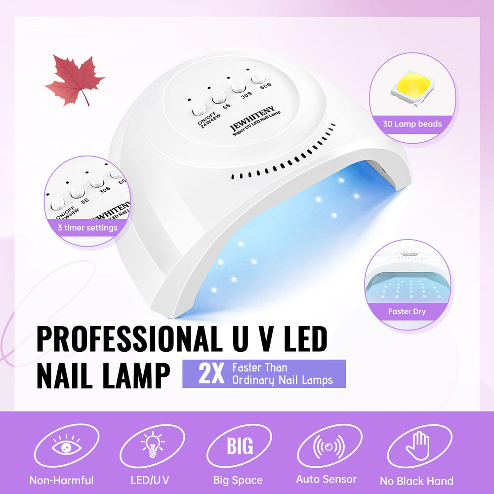 JEWHITENY beginner-friendly guides enable quick, mess-free nail artistry.