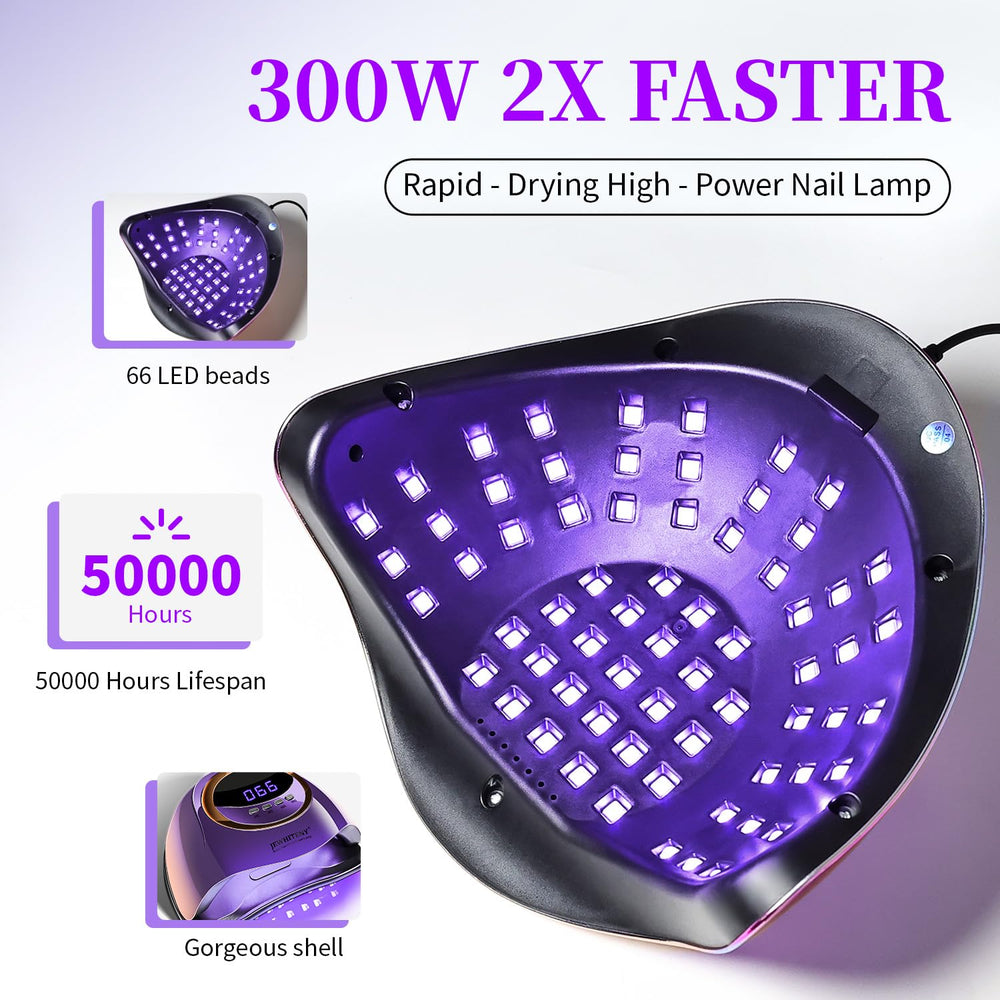 JEWHITENY four-timer settings for precise gel curing.