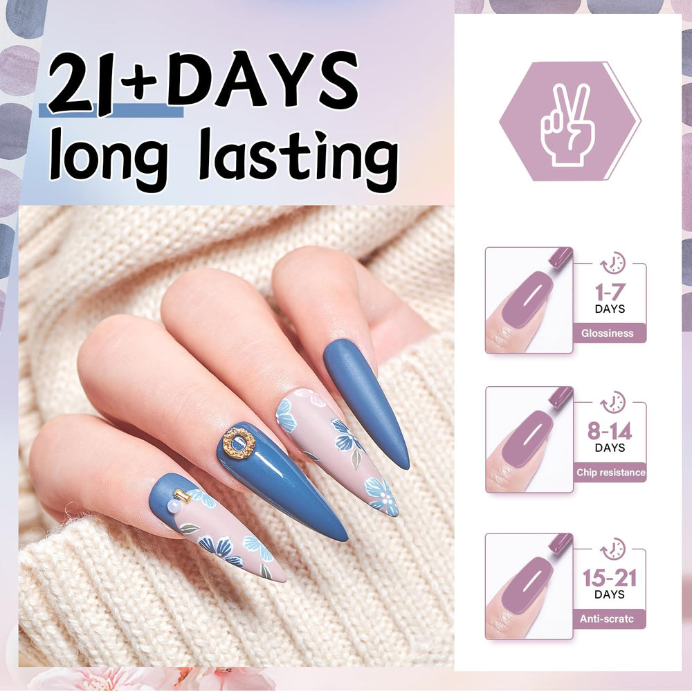 JEWHITENY long-lasting gel nail polish color example for two-week wear