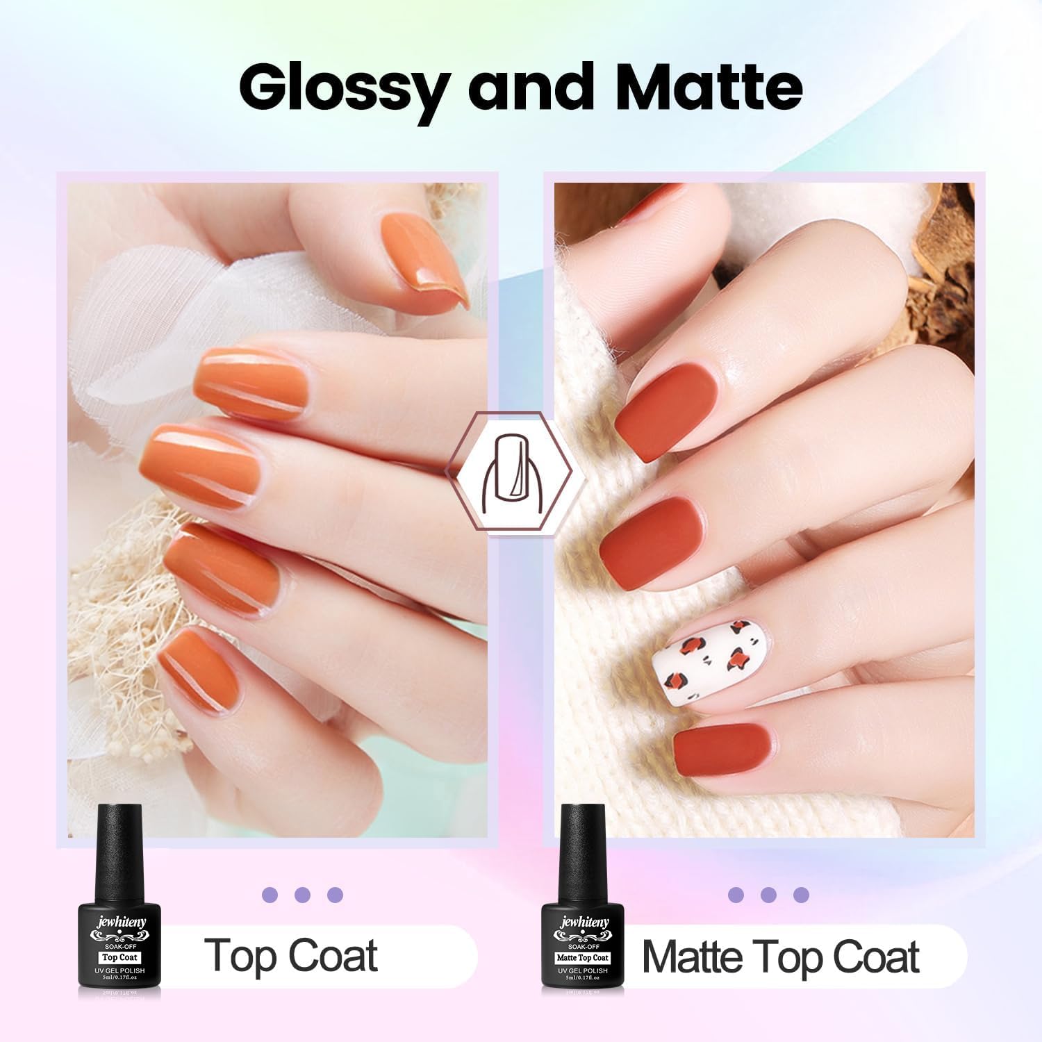 JEWHITENY matte top coat for velvety finish