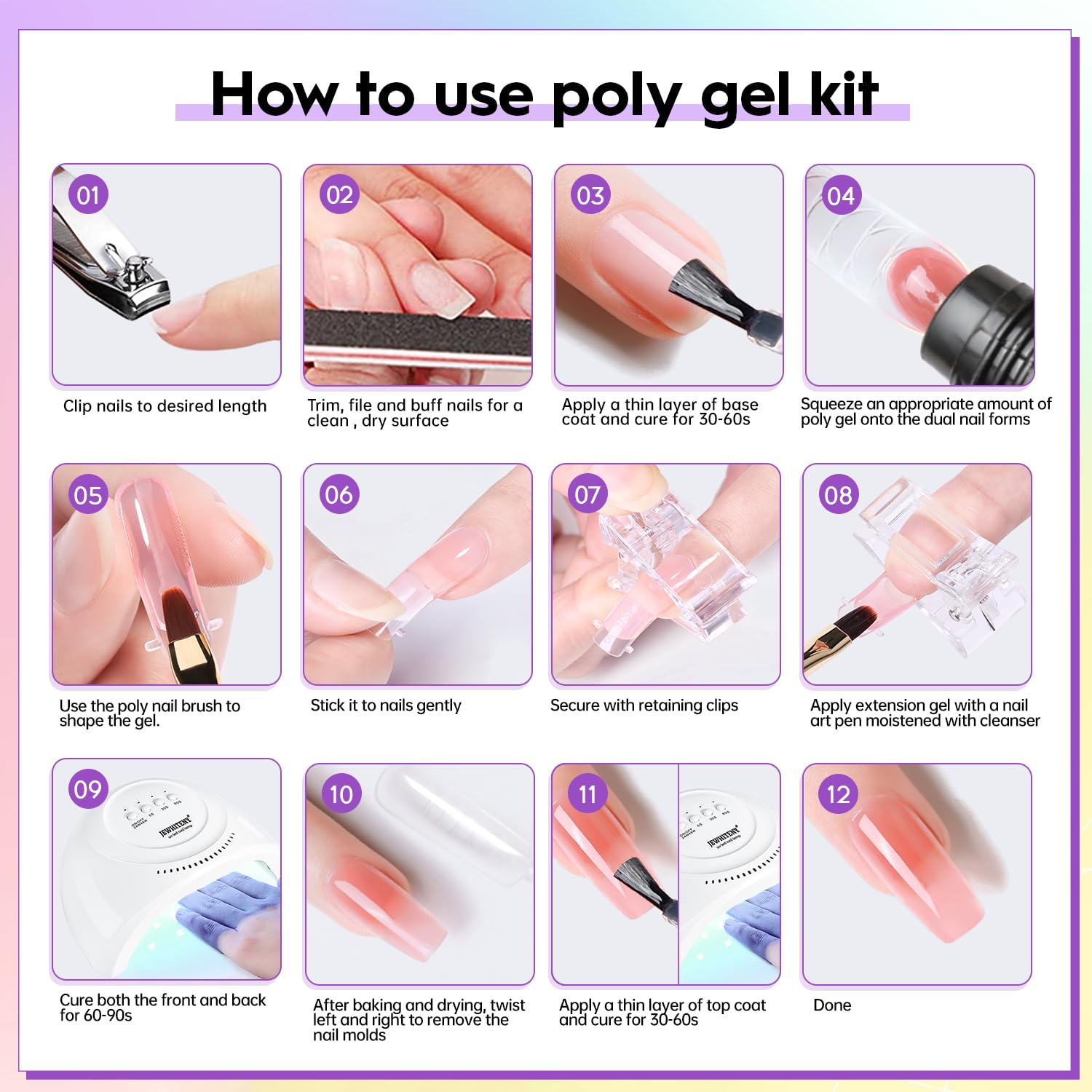 JEWHITENY nail art tools for easy at-home manicure