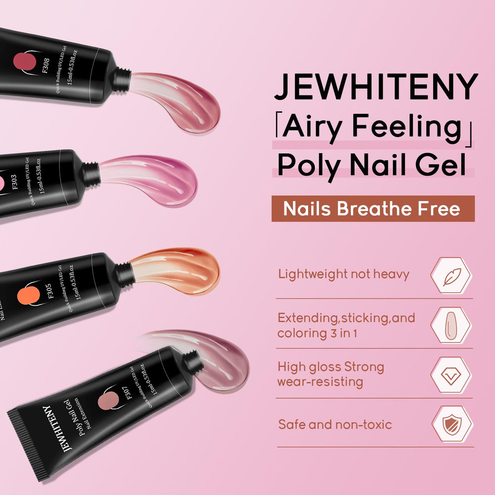 JEWHITENY nail art tools set enables precise home designs.