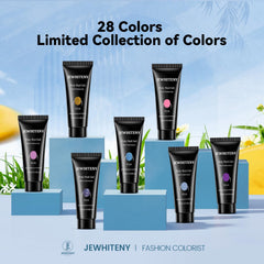 JEWHITENY nail gel bottle collection open lid shows accessible color selection for quick design.