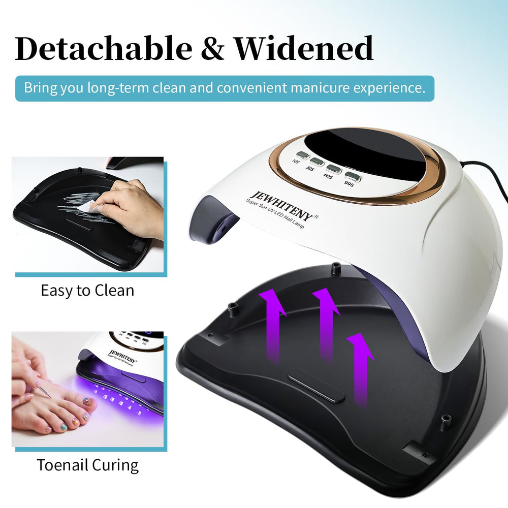 JEWHITENY nail-lamp-4-timer-settings offer precise timing for consistent results.