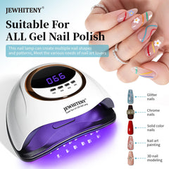 JEWHITENY nail-lamp-66-beads supports fast curing for varied gel formulas at home.