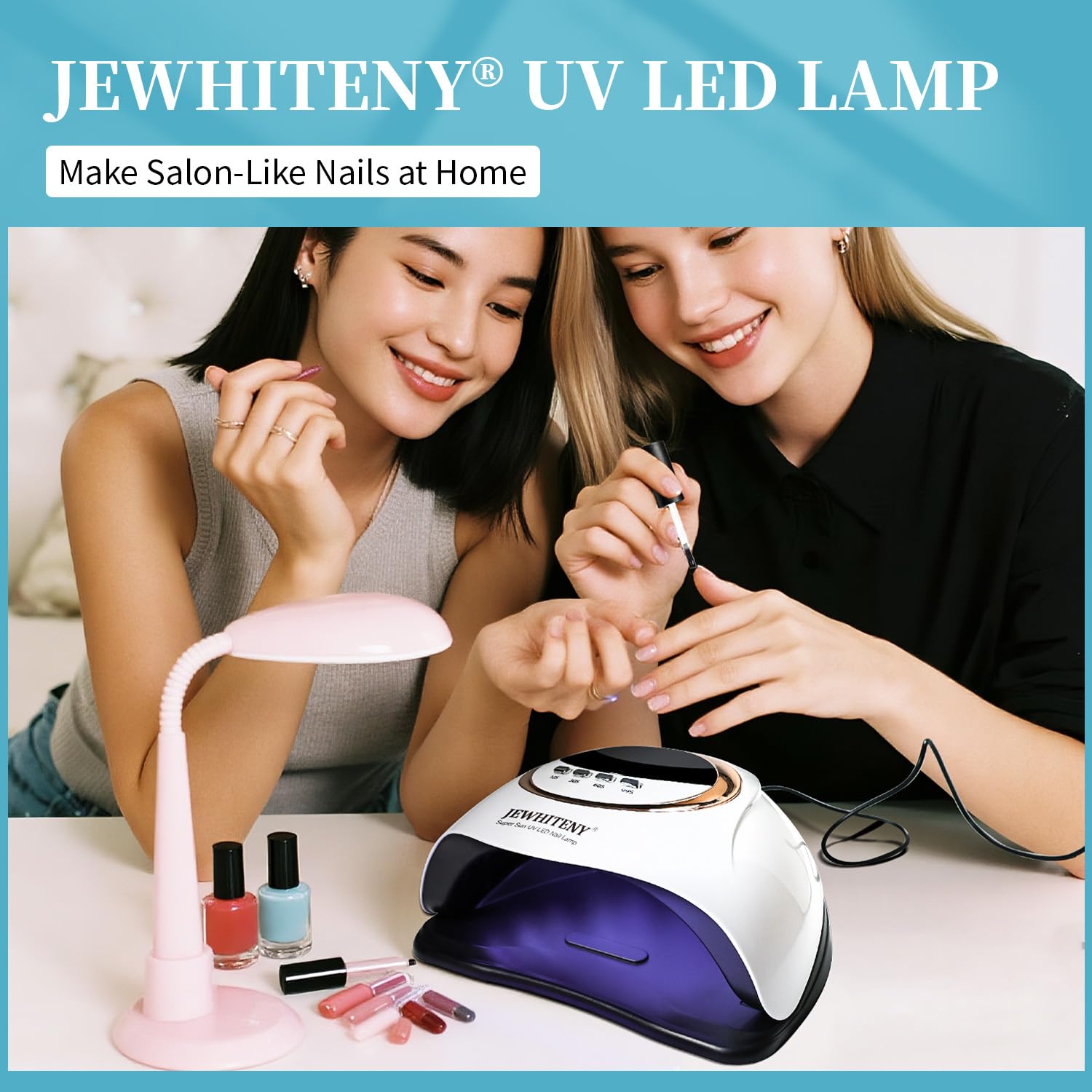 JEWHITENY nail-lamp-home-salon-use fits both home setups and professional spaces.