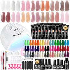 JEWHITENY 14-color poly gel kit swatches for versatile nail art options