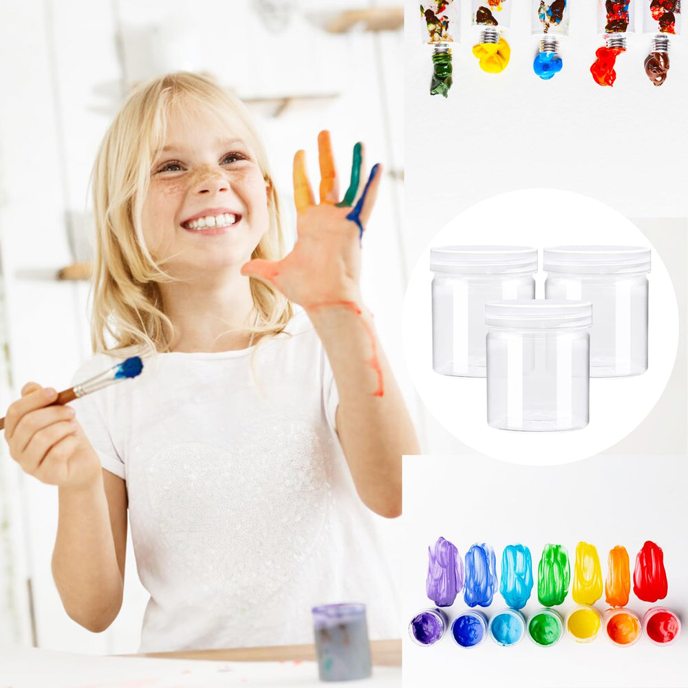 Jgalnim easy-fill slime container with secure lid for quick access.