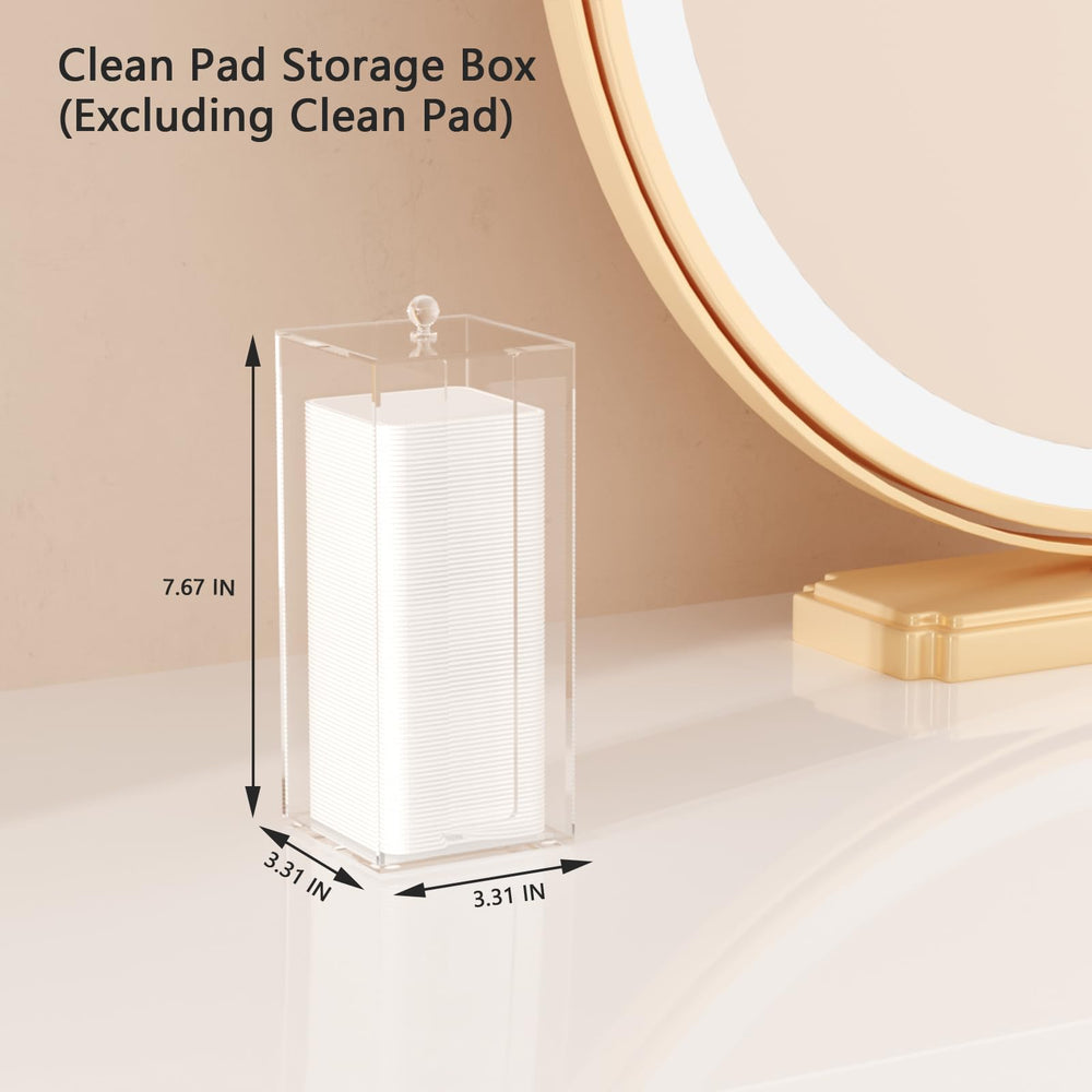 JHJFRAWY square cotton pad holder fits pads up to 2.95 x 3.3 inches on vanity