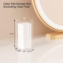 JHJFRAWY square cotton pad holder fits pads up to 2.95 x 3.3 inches on vanity