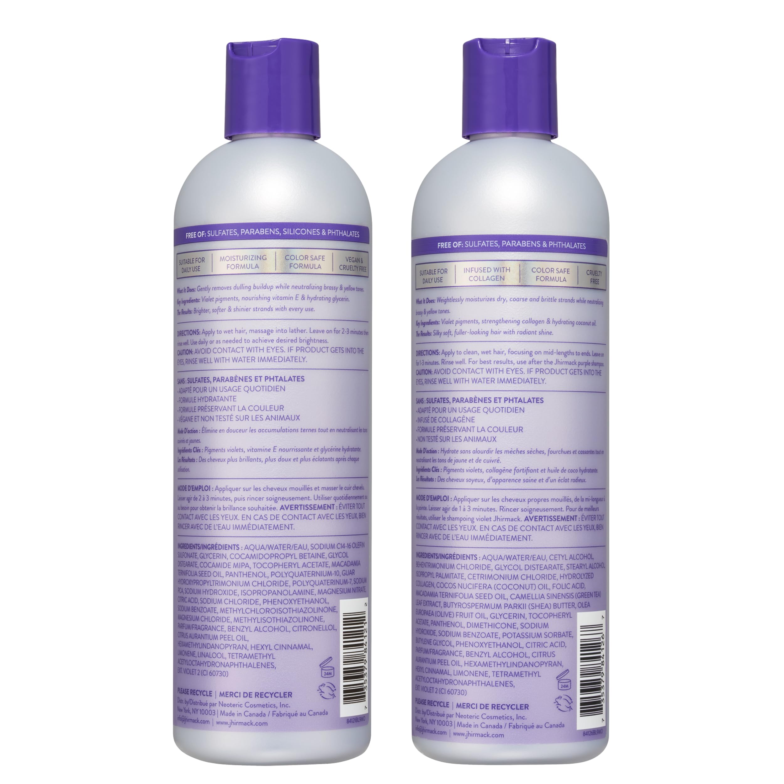 Jhirmack Silver Brightening set visual focusing on brass-tone removal outcome