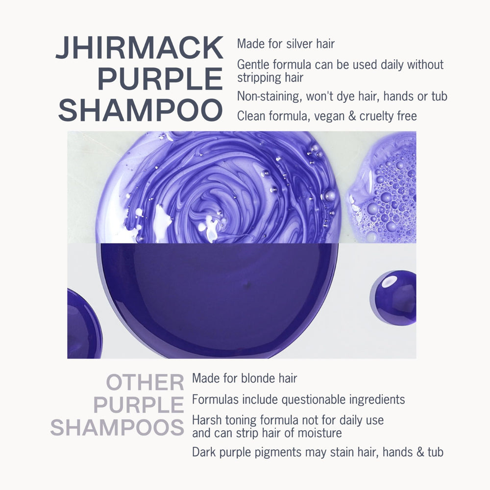 Jhirmack Silver Brightening Conditioner application demonstrates detangling ease