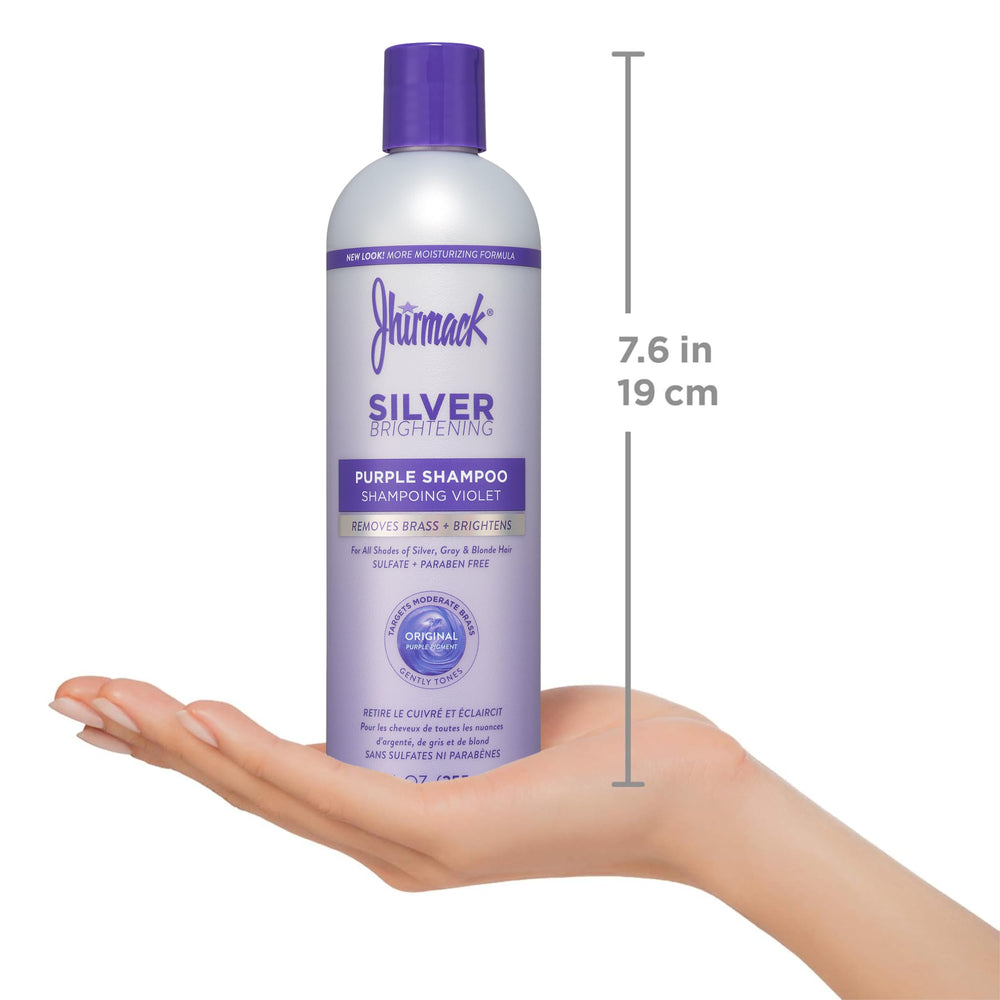 Jhirmack Silver Brightening ingredients closeup featuring green tea and macadamia
