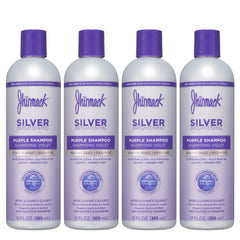 Jhirmack Silver Brightening Purple Shampoo 4-pack front view for easy color maintenance