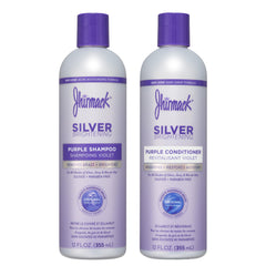 Jhirmack Silver Brightening Shampoo bottle showing brassy-free potential for silver tones