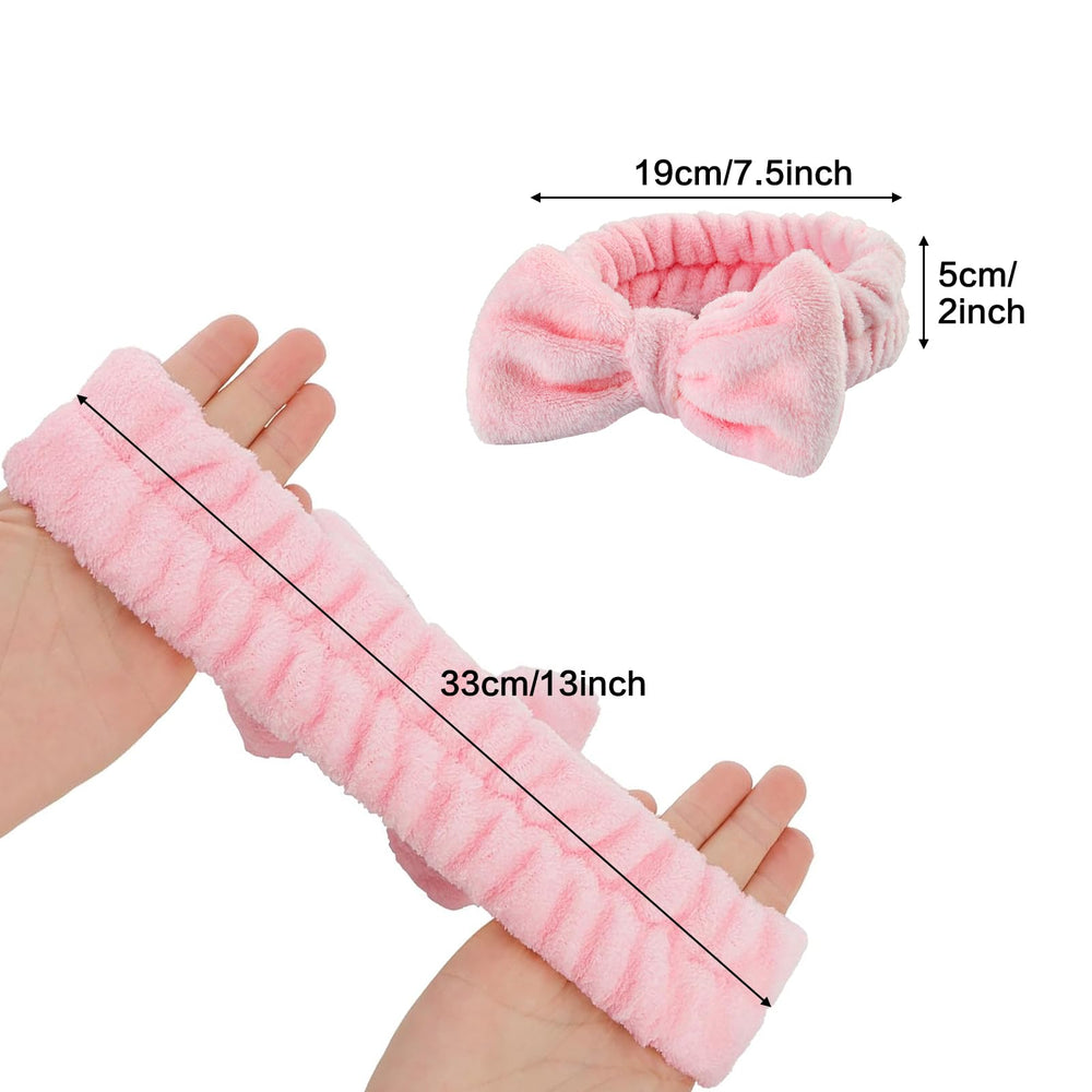 JHJEWH soft coral fleece headband offers fluffy comfort for daily skincare