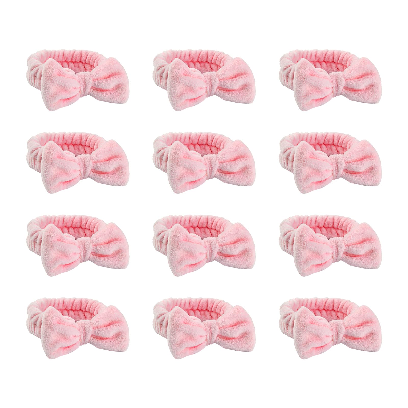 JHJEWH spa headbands in pink bulk keep hair away during makeup and skincare