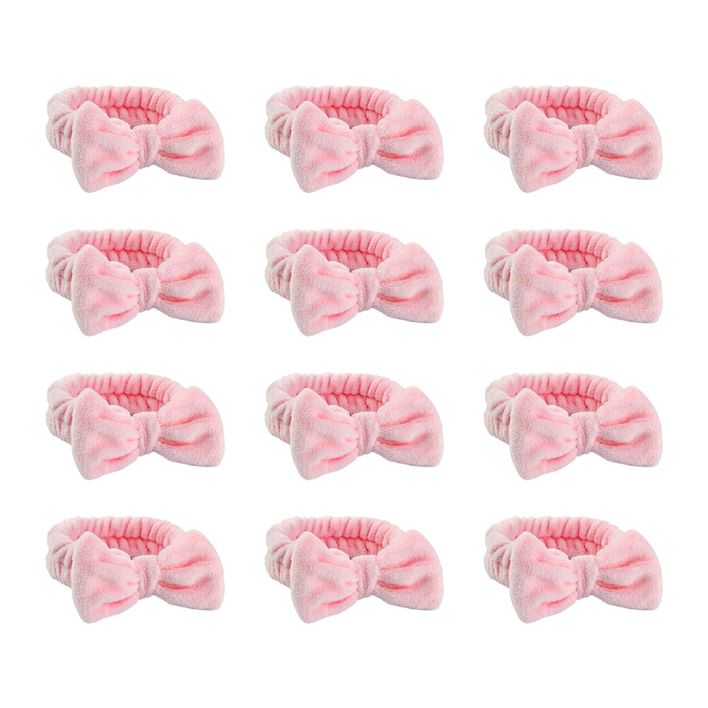 JHJEWH spa headbands in pink bulk keep hair away during makeup and skincare