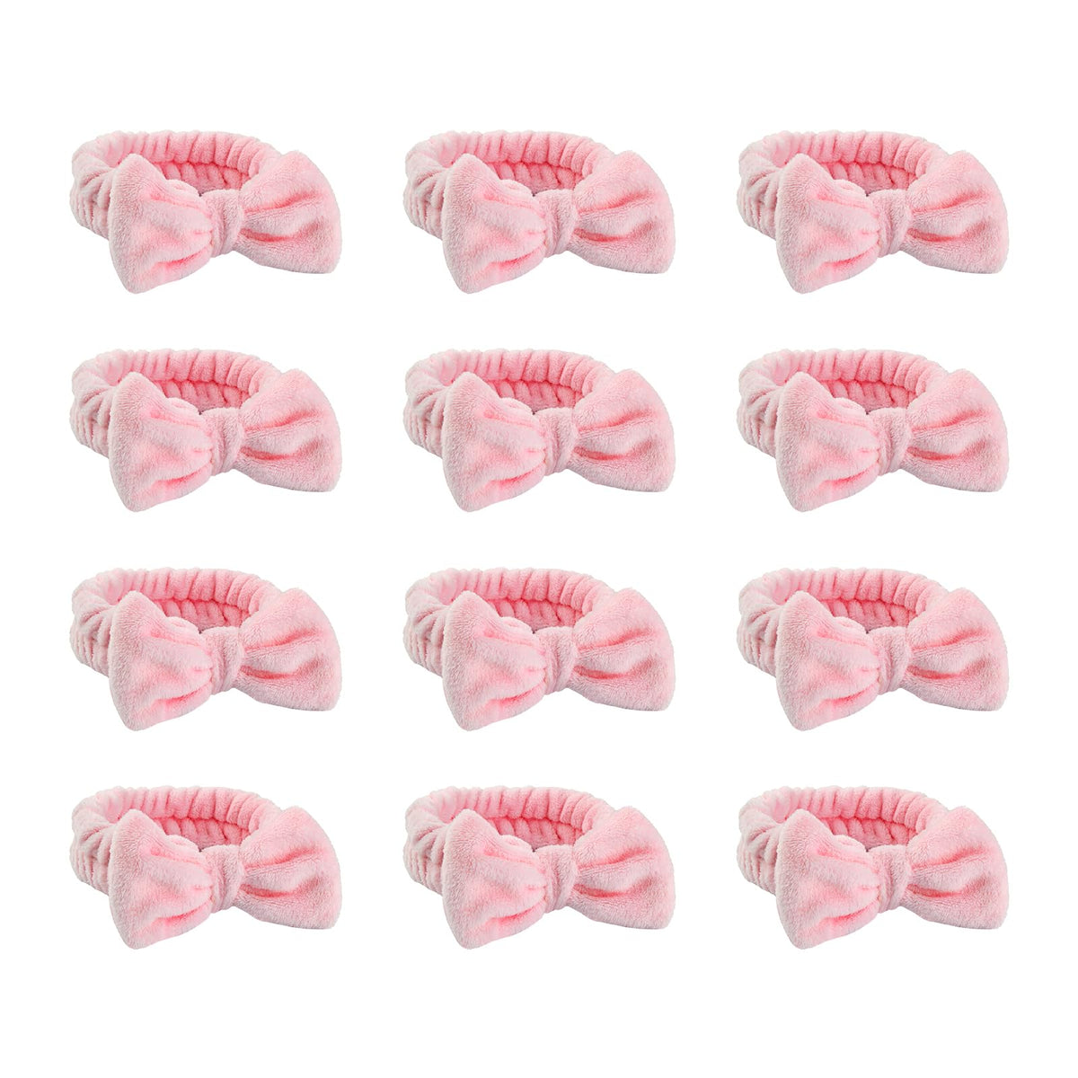 JHJEWH spa headbands in pink bulk keep hair away during makeup and skincare