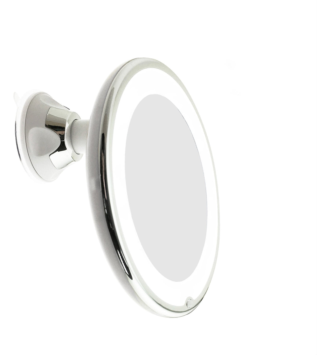 JiBen LED magnifying mirror with suction cup for secure bathroom placement
