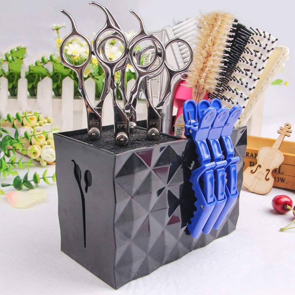 JIAKAI scissors organizer highlights nylon-acrylic build and secure grip for varied shapes.