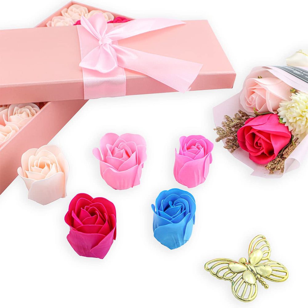 JIALEEY packaged rose soap set in box ready for gifting.