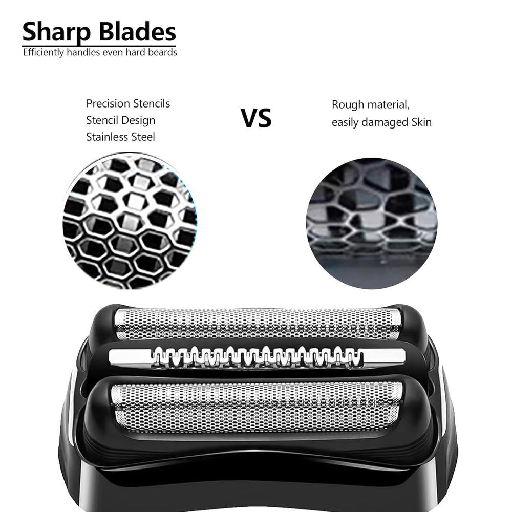 JIANCENGYU 21B replacement head detail highlights skin-friendly stainless mesh design