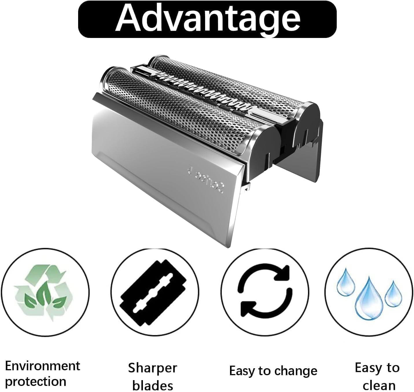 JIANCENGYU wet-dry replacement head supports convenient grooming in shower or dry mornings