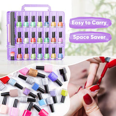 JIASHENG nail polish organizer sturdy base reduces tipping on busy desks.
