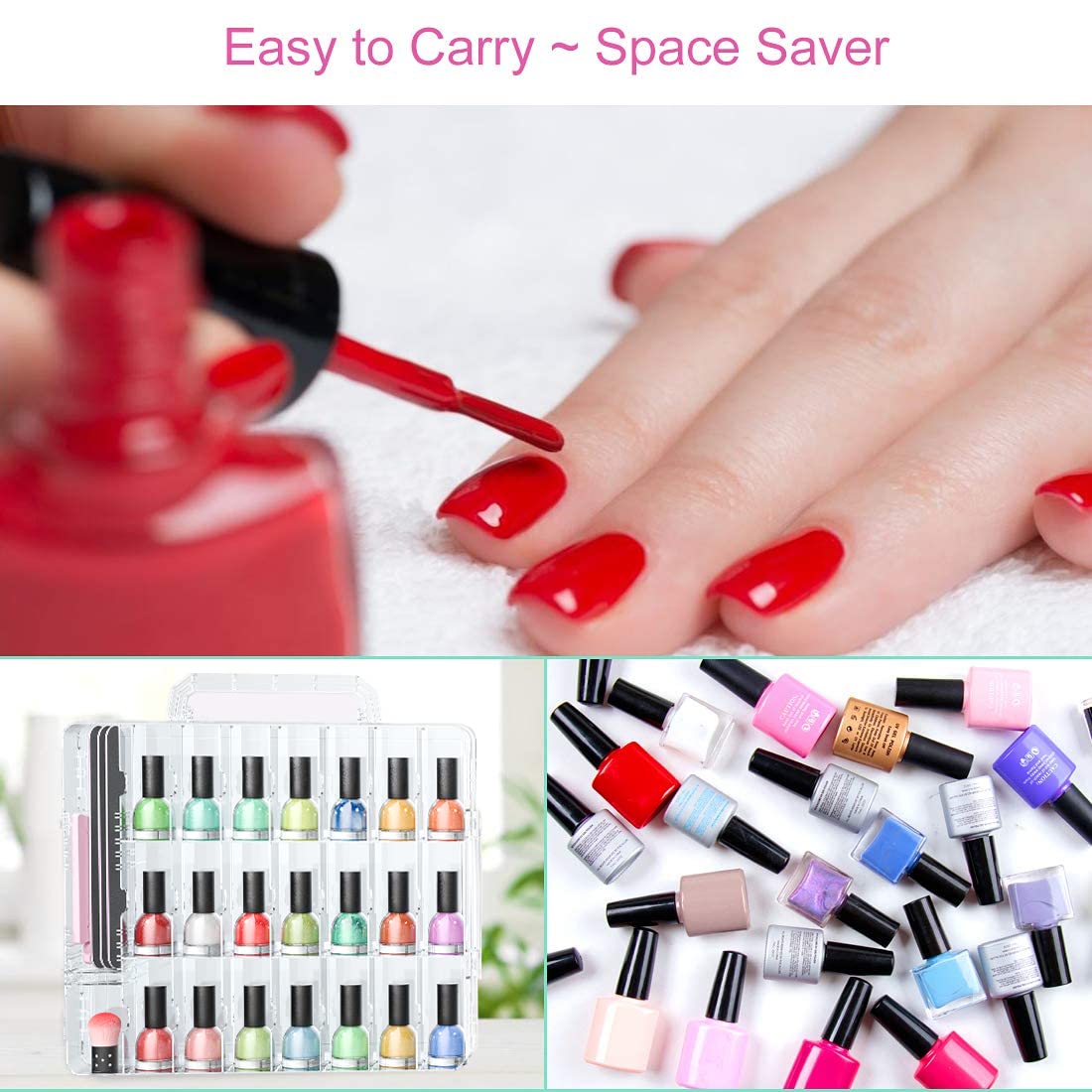 JIASHENG organizer case handle-top image highlights easy-carry convenience during travel