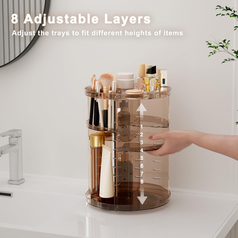 Jiavarry brush holder section keeps brushes upright for quick access.