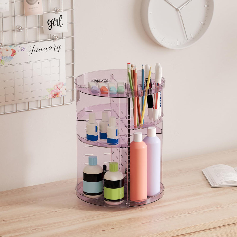 Jiavarry rotating makeup organizer desk-dressing-table display enhances vanity space