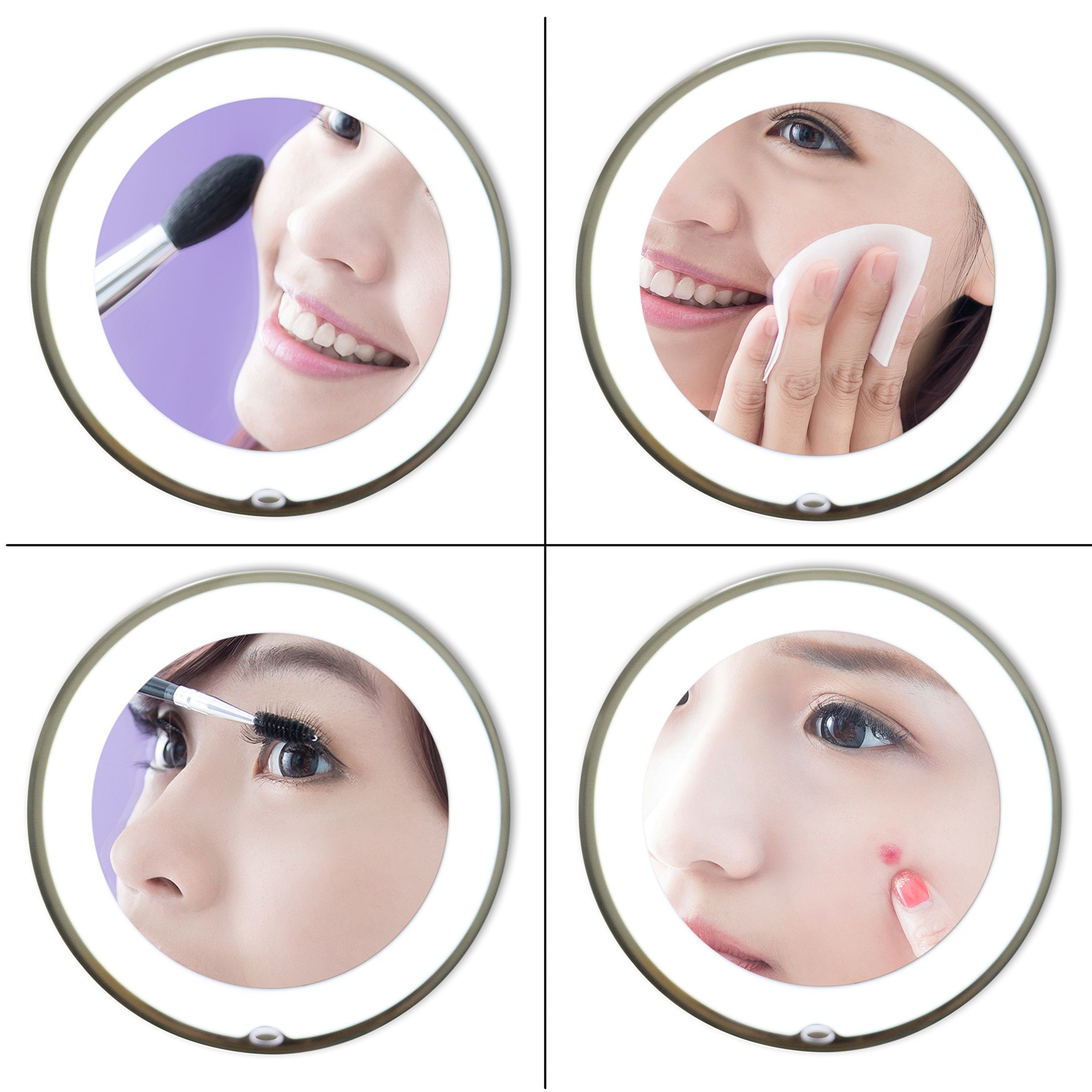 JiBen 10X magnification close-up for precise makeup application
