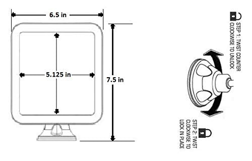 JiBen cordless portable mirror folded for travel convenience.