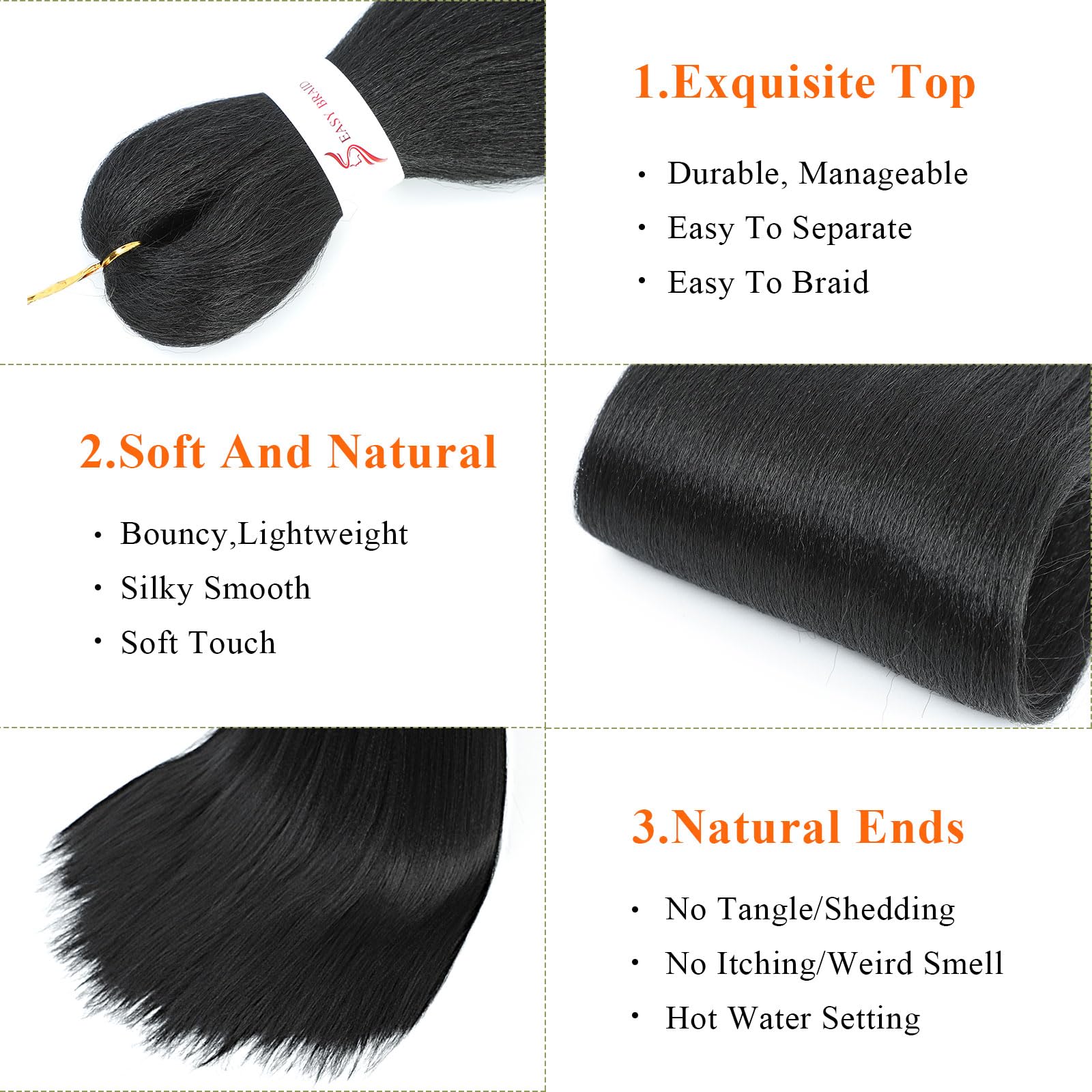 JIEANYAN braiding hair hot water setting for versatile styles