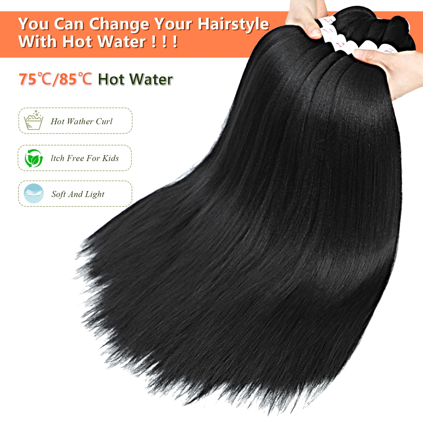 JIEANYAN pre-stretched braiding hair soft touch and tangle-free