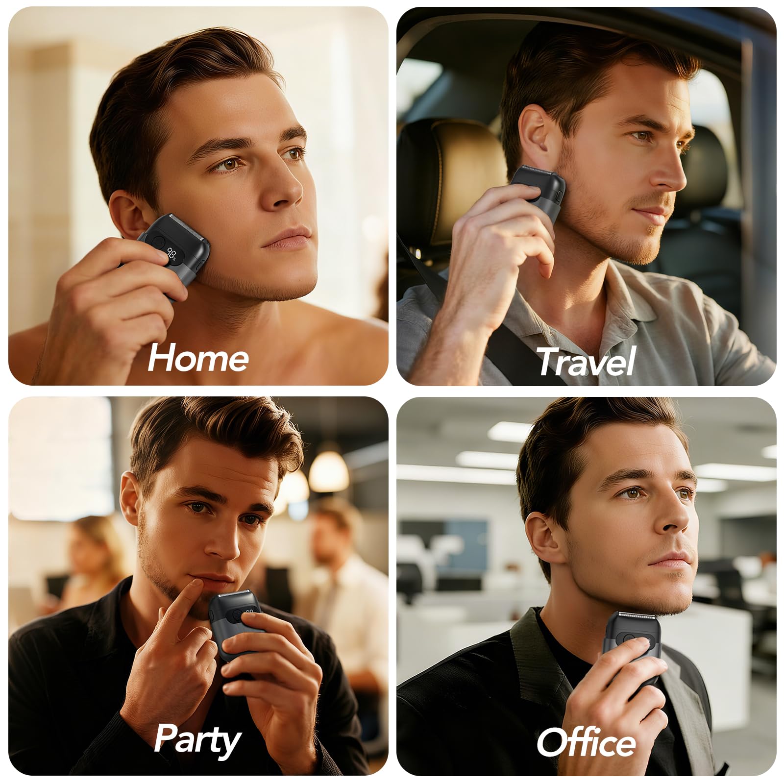 JIJ shaver travel lock keeps the device secure in luggage during trips.