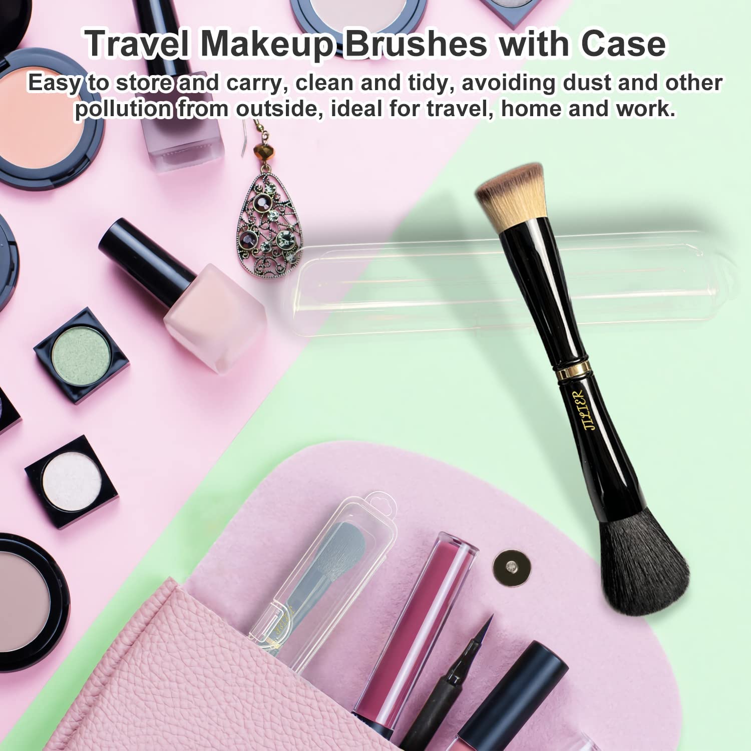 JILIER concealer brush helps blend imperfections with controlled coverage.