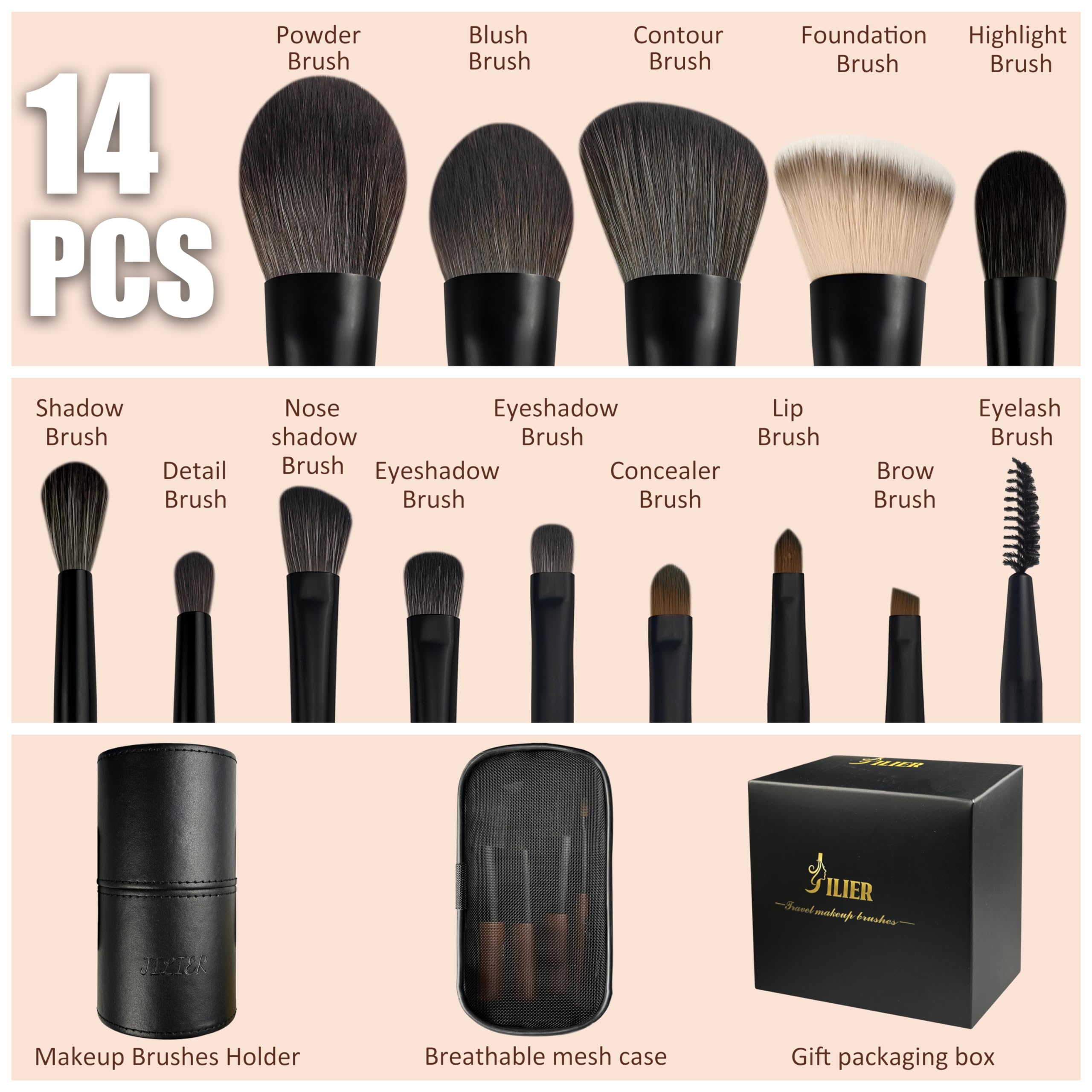 JILIER foundation brush mini delivers flawless base anywhere