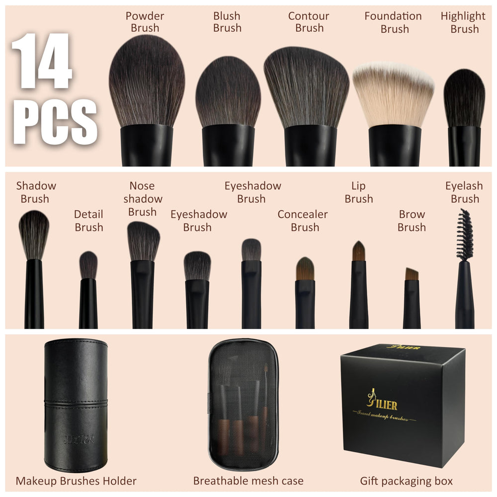 JILIER foundation brush mini delivers flawless base anywhere