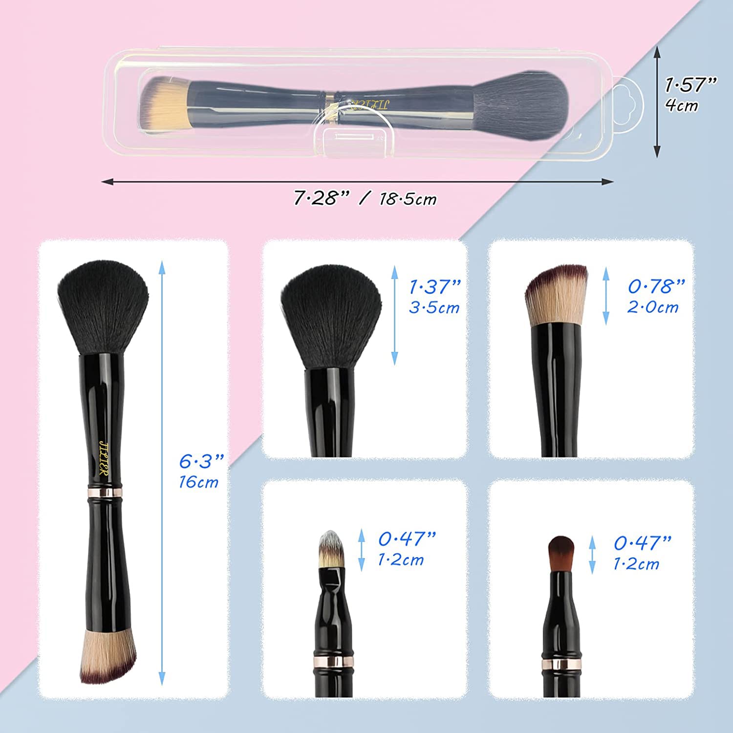 JILIER gift-ready makeup brush set suits beauty lovers.