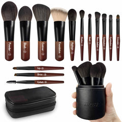 JILIER travel makeup brush set case for organized on-the-go routine