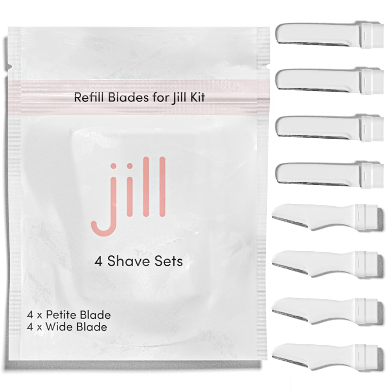 Jill Dermaplane refills dual blades pack for precise facial shaving and exfoliation