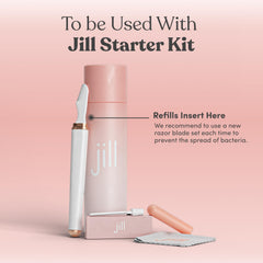Jill Dermaplane refills petite blades close-up for shaping brows and upper lip