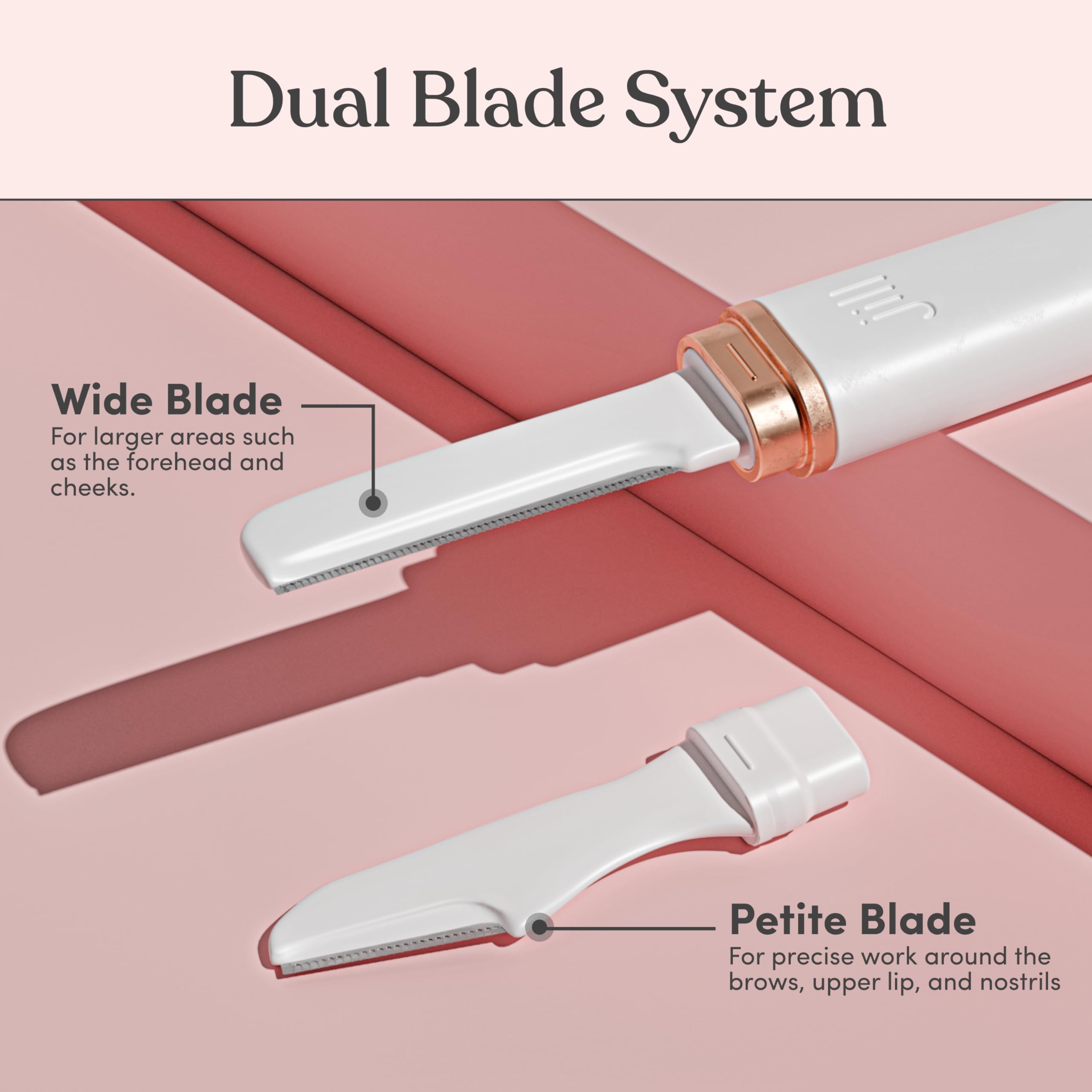 Jill Dermaplane refills wide blades close-up for cheeks and forehead exfoliation