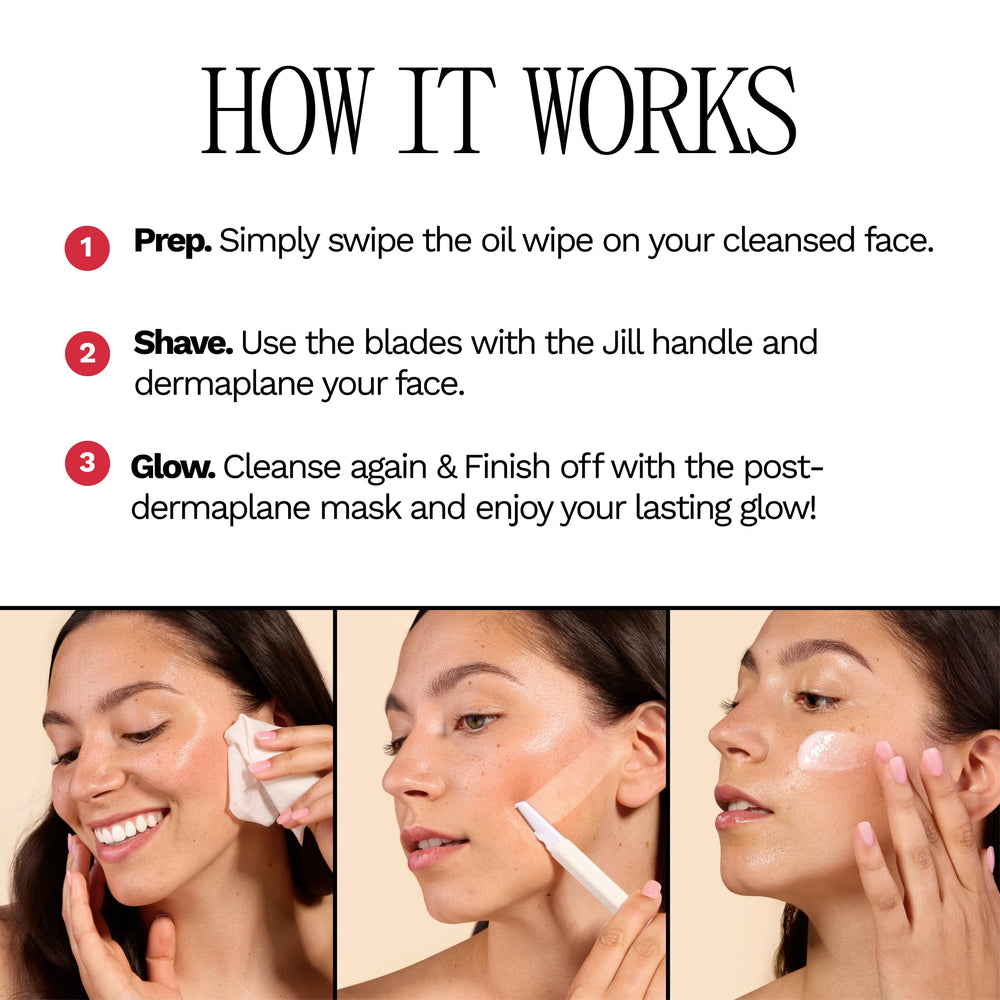 Disposable dermaplane blades for precise exfoliation