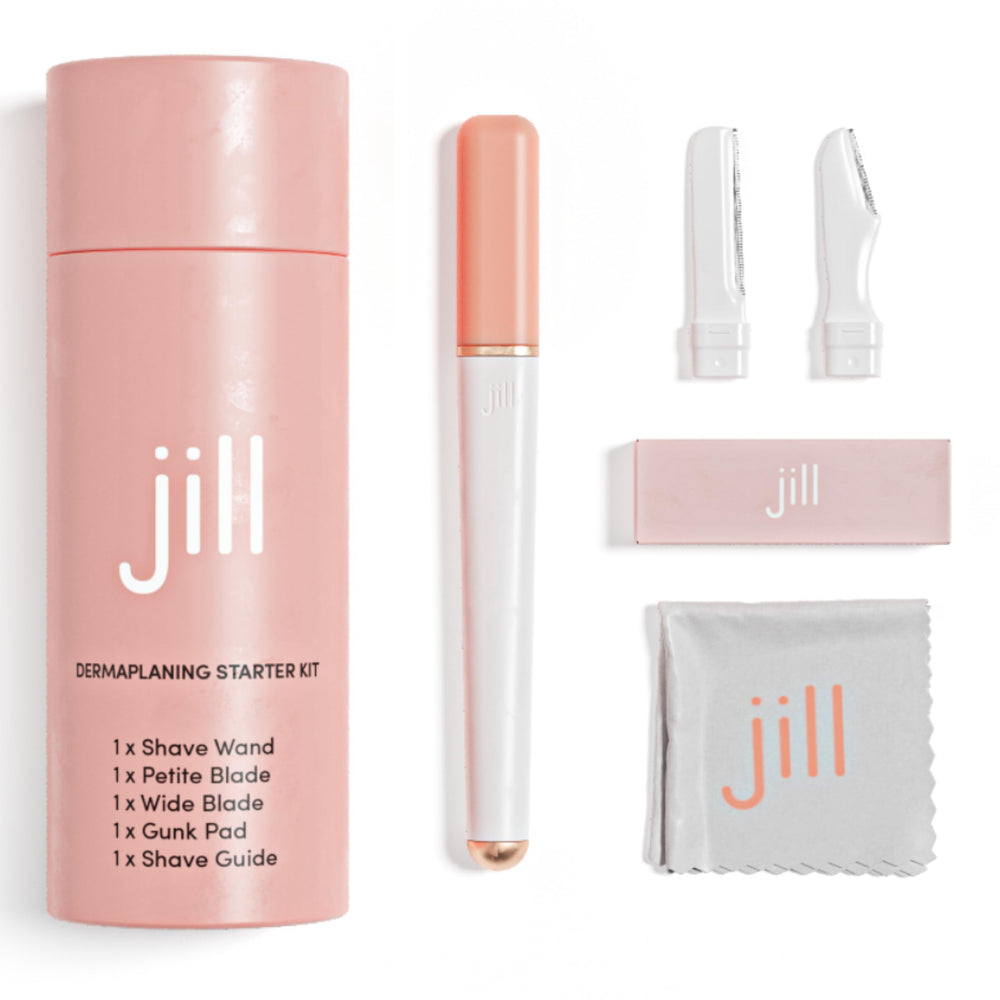 JILL Dermaplane Trial Kit glow-ready face close-up