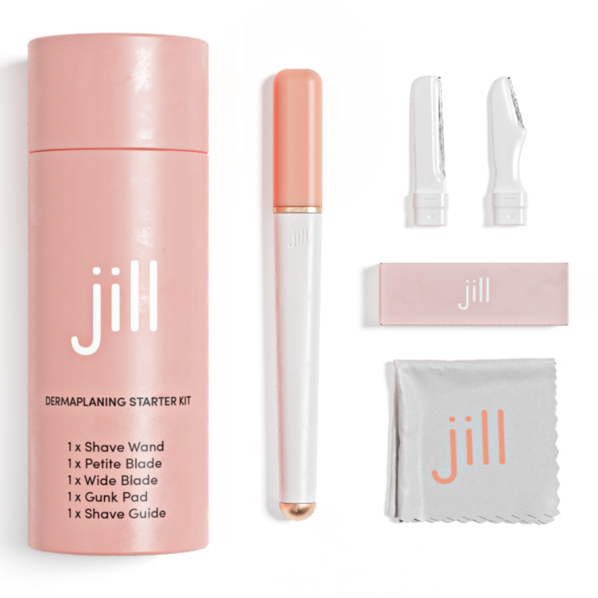 JILL Dermaplane Trial Kit shave wand close-up for precise facial exfoliation